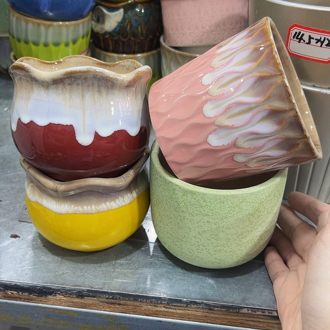 外贸尾单陶瓷花盆凑单10米包邮