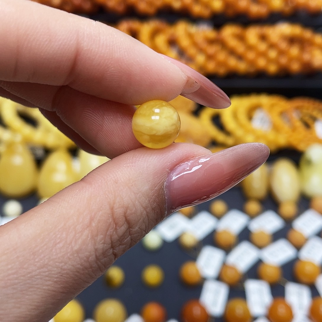 蜜蜡珠宝奇石未镶嵌10.3mm圆珠