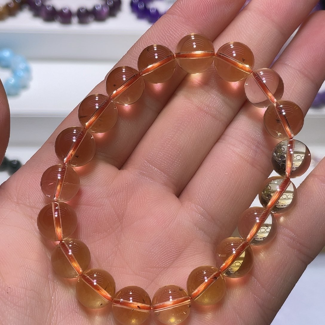 水晶手链未镶嵌黄海胆10+