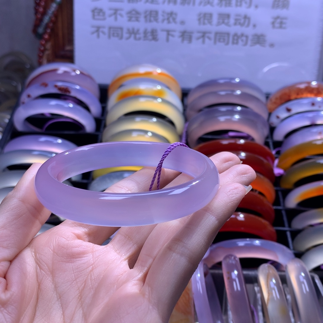 【闪购商品】玛瑙/玉髓手镯未镶嵌豆***豆