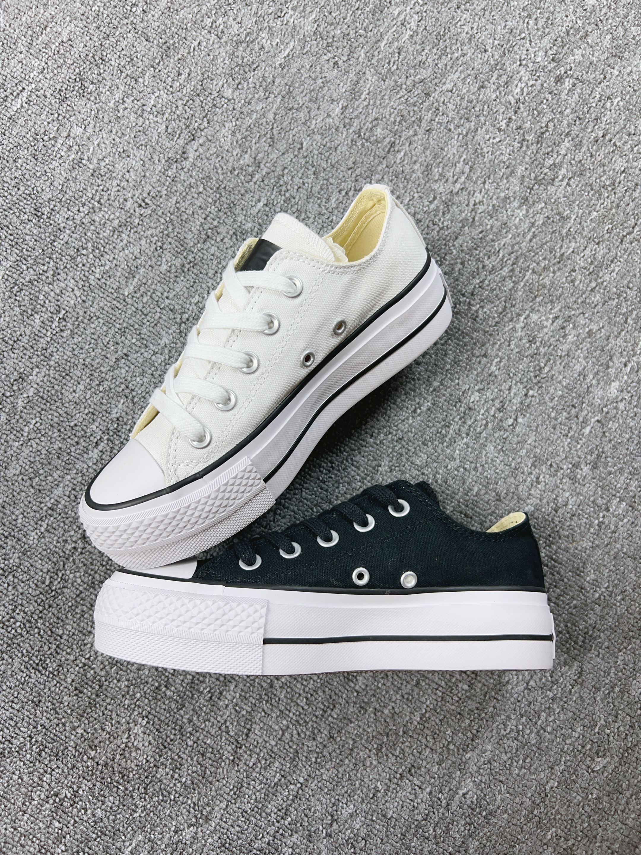 实拍经典款厚底低帮情侣帆布鞋时尚百搭经典休闲鞋运动帆布鞋