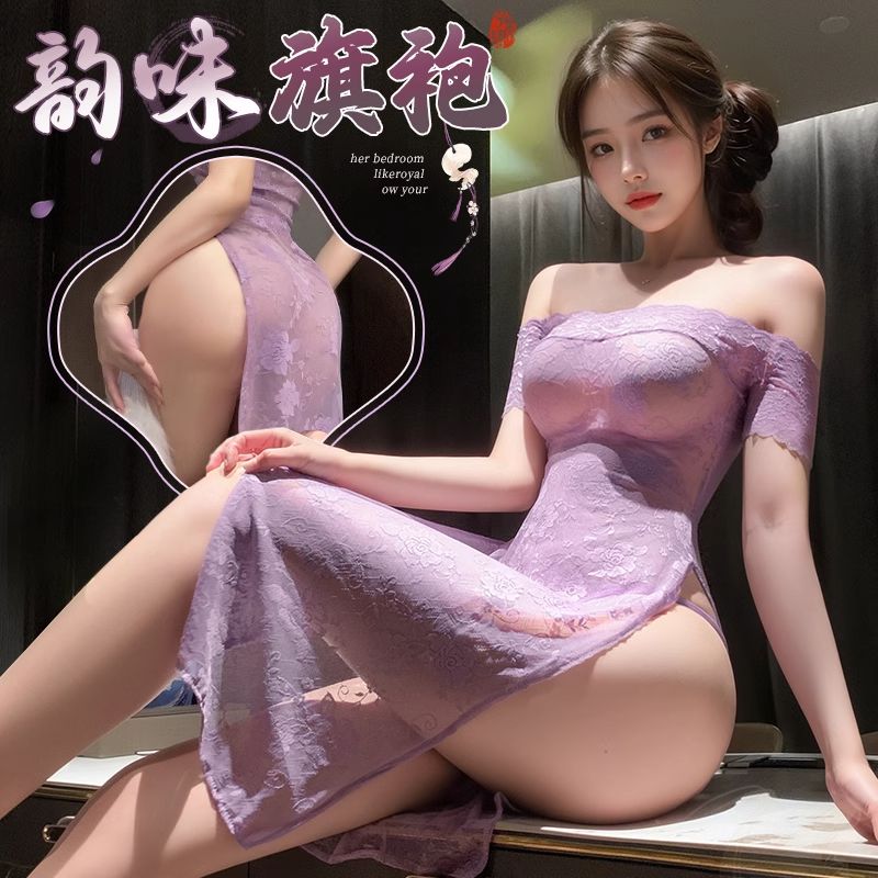 短裙中长裙青年V领碎花约会睡裙夏季气质旗袍女装