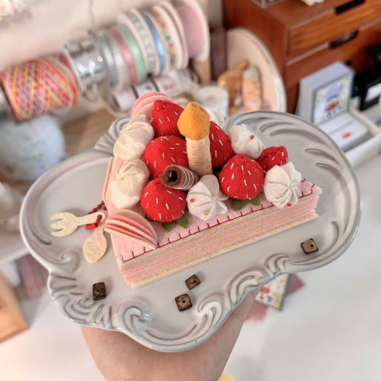 成品 【一口一个】生日礼物切块蛋糕系列 送女生（小相册挂件成品）