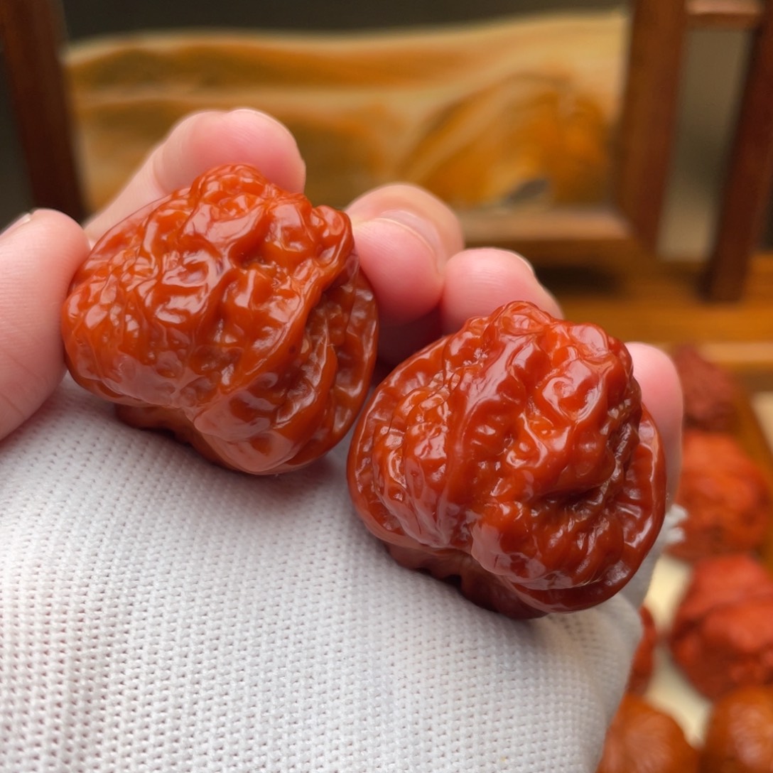 文玩核桃把件蛤蟆头34