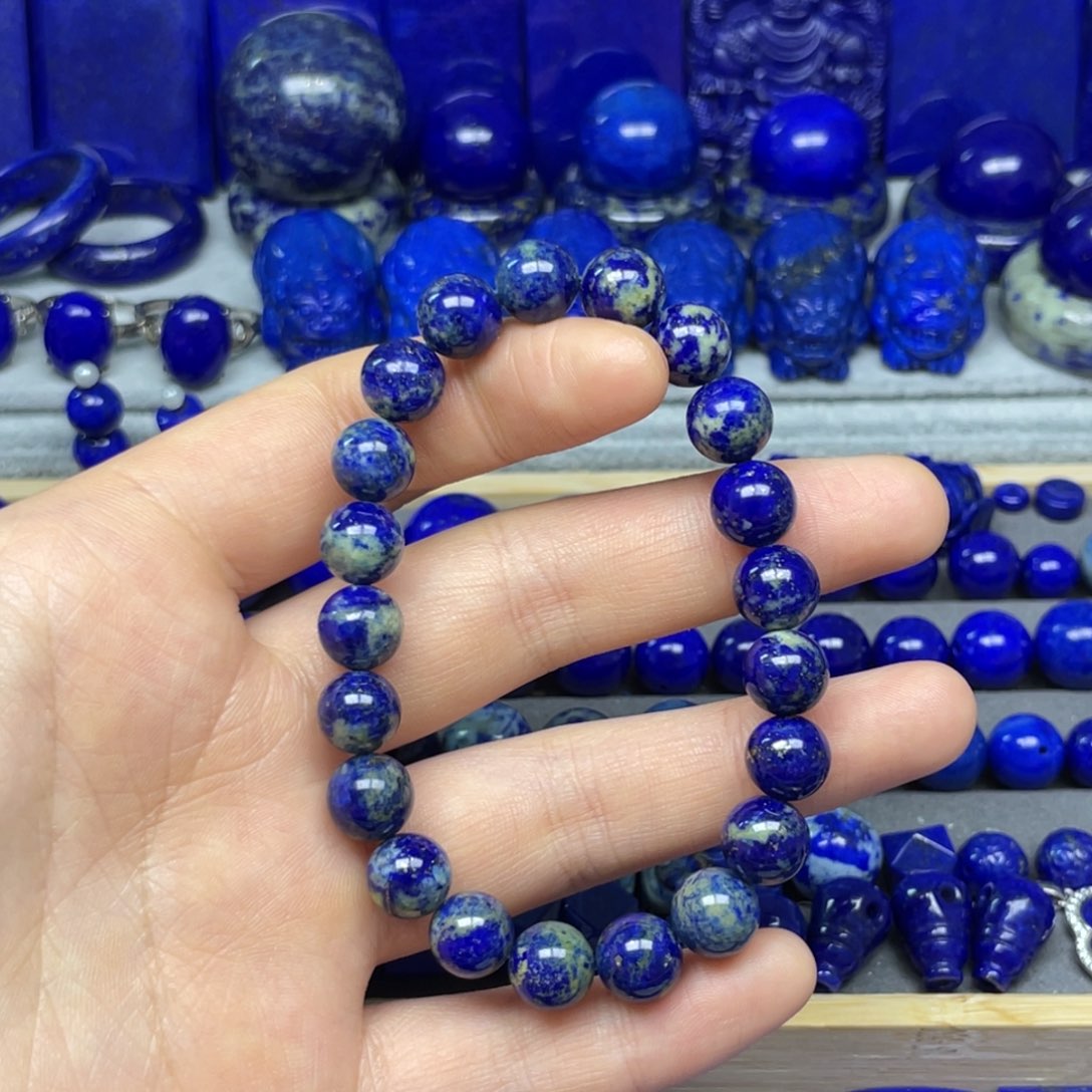 青金石手串9+未镶嵌沛*