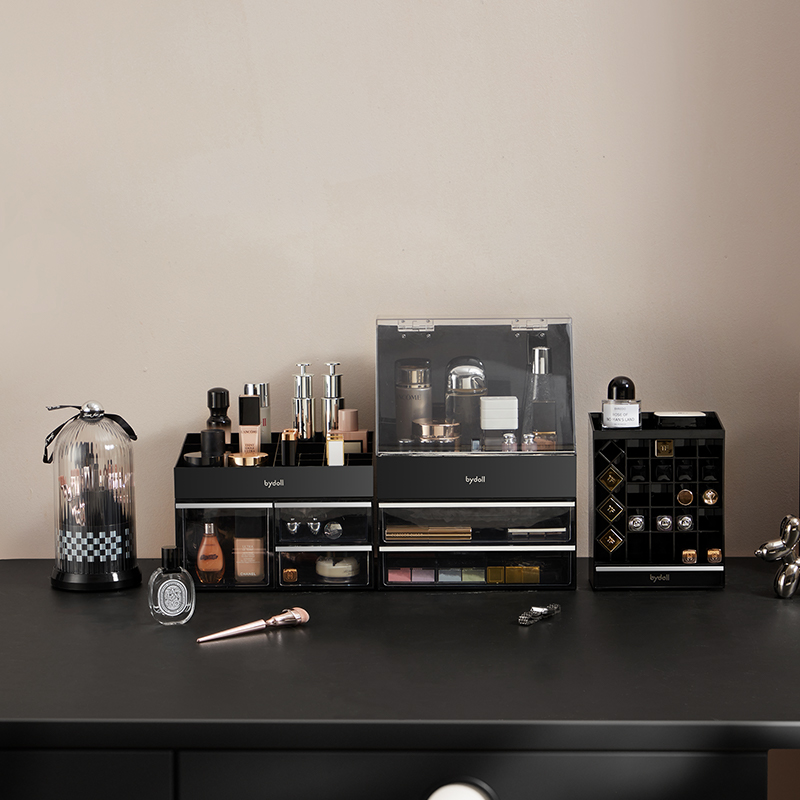 【bydoll】化妆品收纳盒口红桌面护肤品多层分格大容量收纳箱置物架