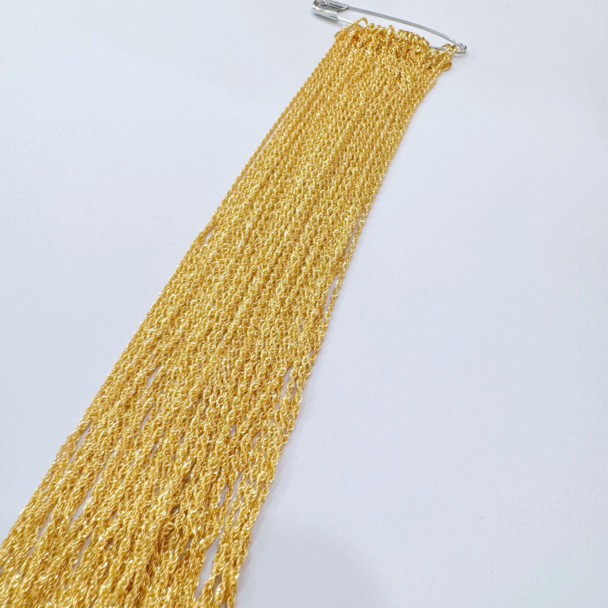 【官方质检】18k金45cm麻花项链约1克【多样性发一条】48小时鉴赏