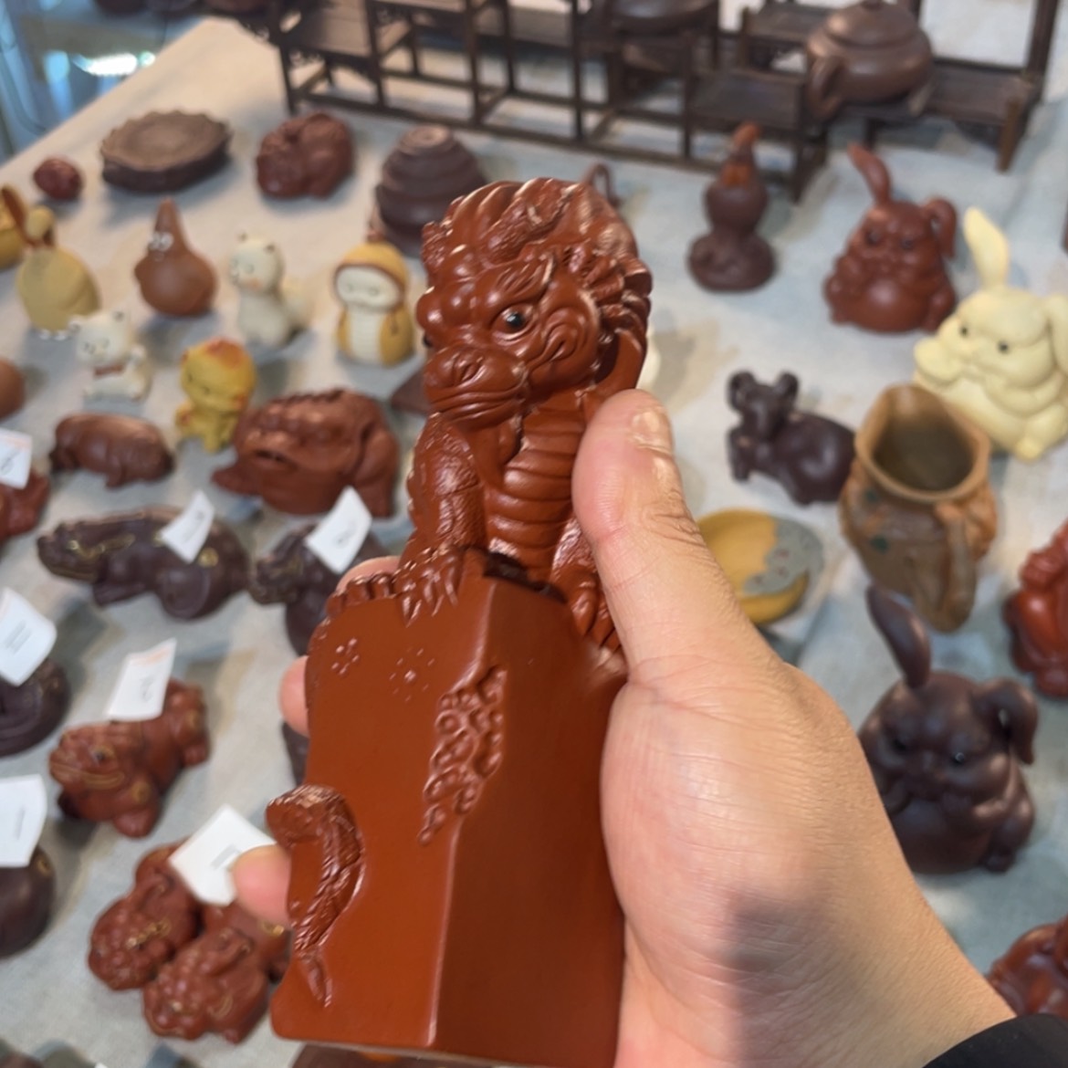 【闪购商品】紫砂茶宠朱泥狻猊