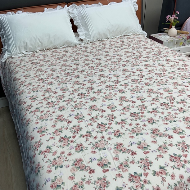 z秋冬新款加厚加密精梳斜纹床单（茶花）尺寸2.45✖️2.4米舒适