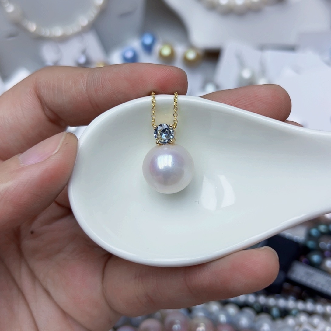 淡水珍珠颈饰银S925镶嵌