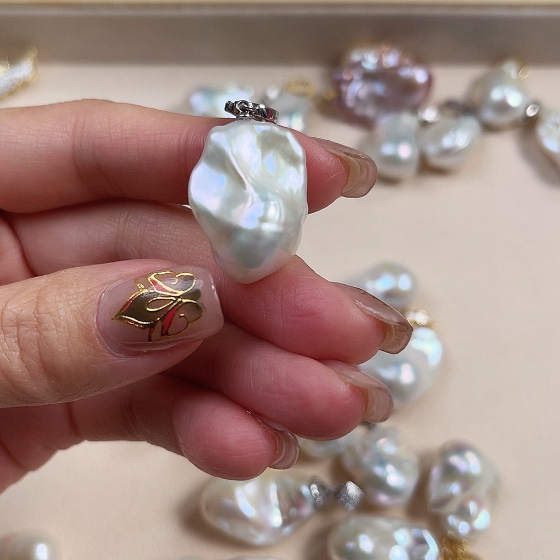 颈饰淡水珍珠银S925镶嵌