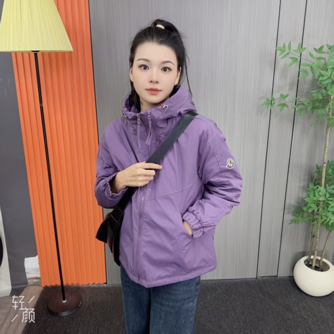 2025年秋冬款双拉链冲锋衣外套夹克连帽户外休闲女款时尚加厚爆款