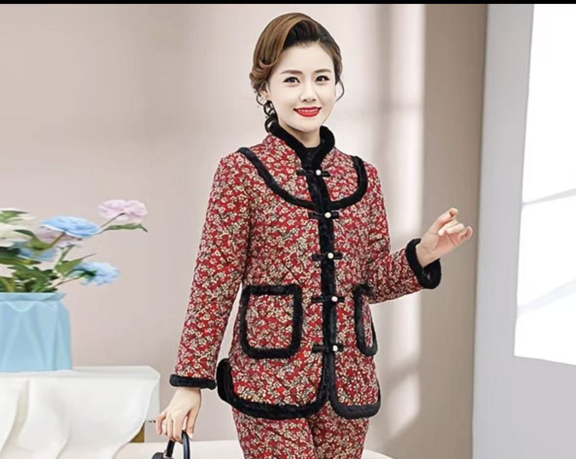 妈妈装新款冬装加绒棉衣保暖外套023