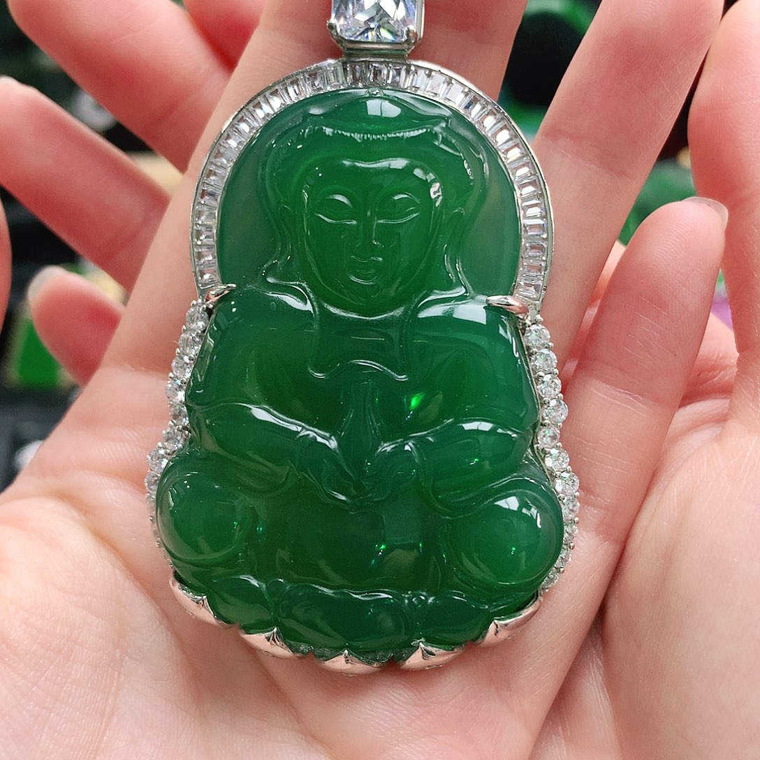 玛瑙/玉髓吊坠银S925镶嵌