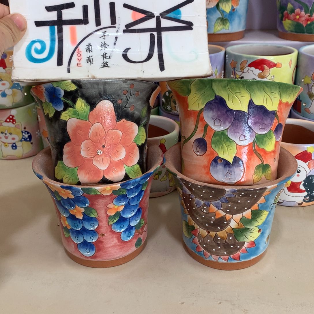 福利花盆，手绘huapen