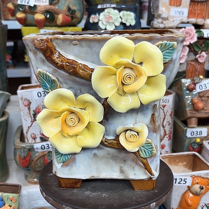 紫砂花盆粗陶材质多肉花盆