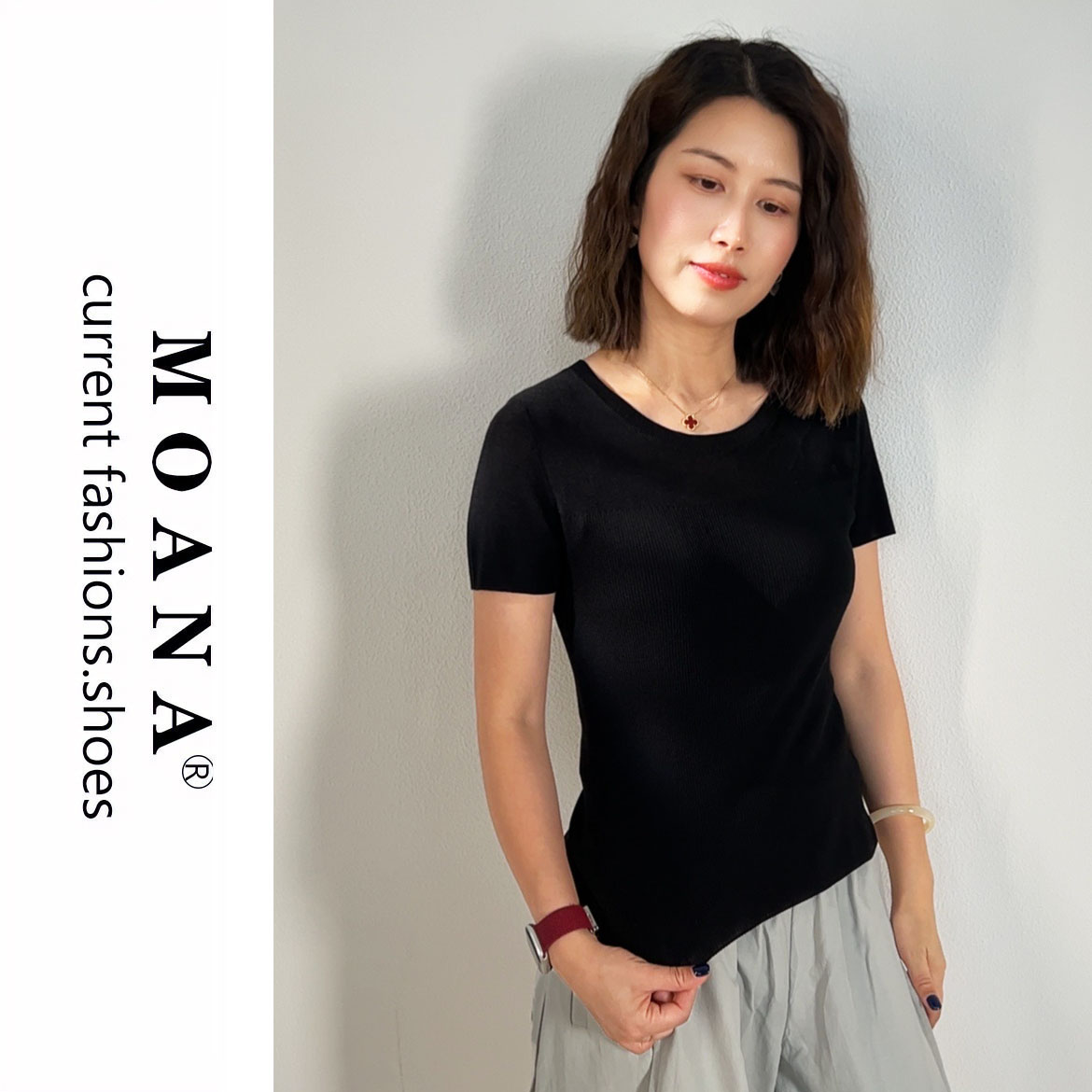 2025镂空超显瘦轻薄夏季T恤女上衣新款凉快气质圆领莱赛尔女短袖