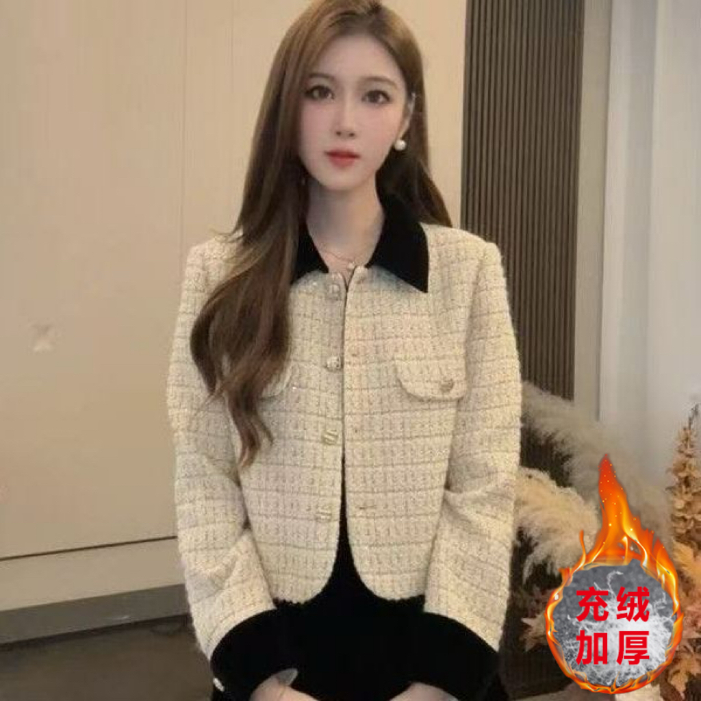 【当天发+运费险】充绒高级感小香风短款外套气质设计感外搭RO527