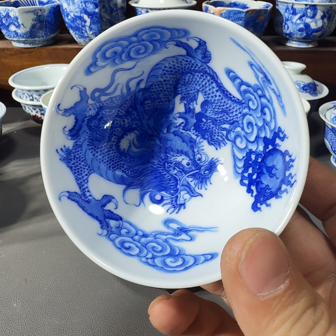 泥塑主人杯手工手绘