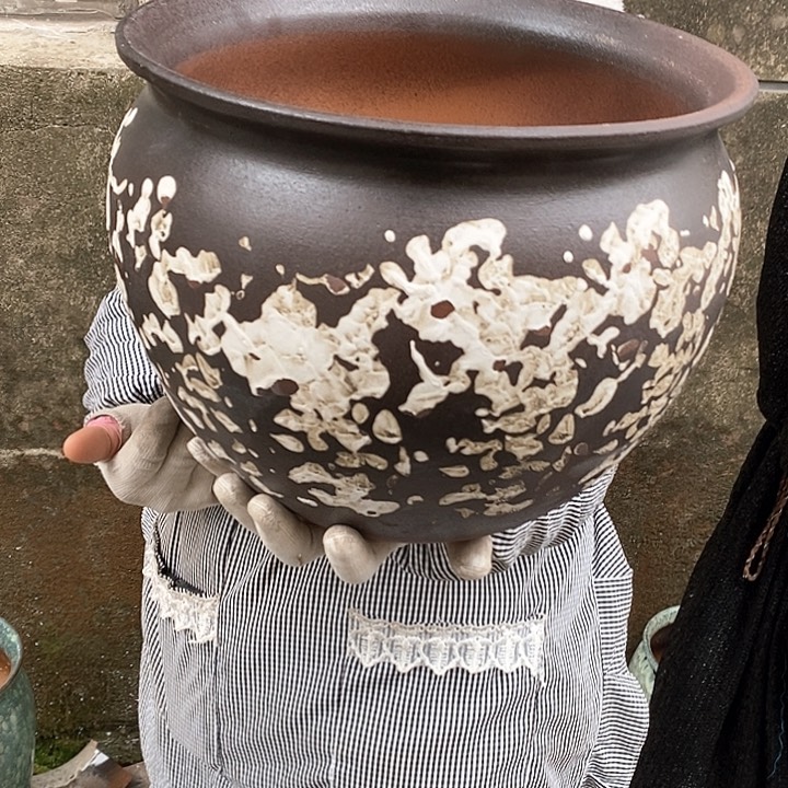 紫砂花盆正品口30高24