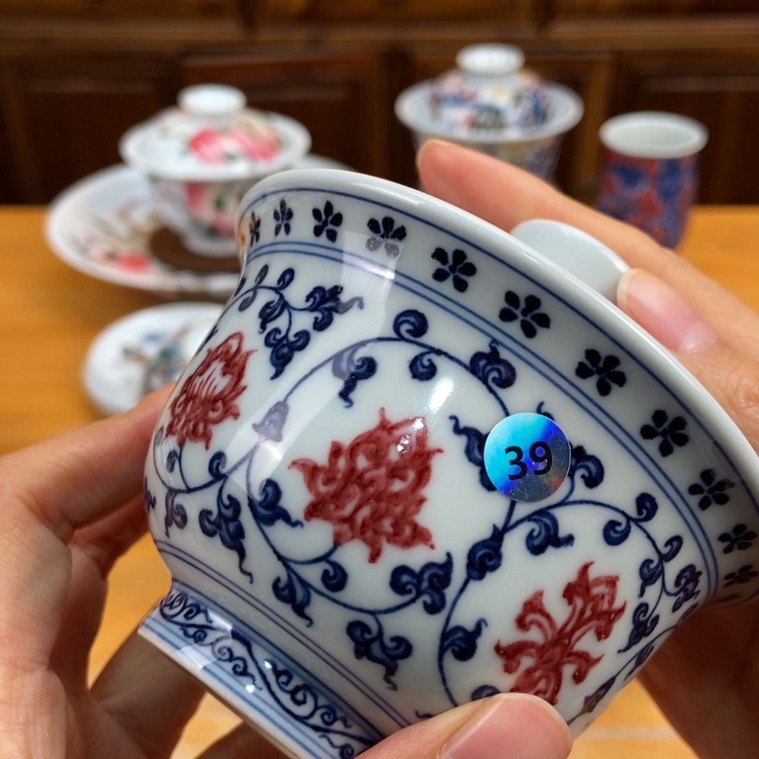 手绘现代茶具非古董