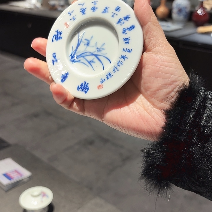 景德镇陶瓷手绘杯垫