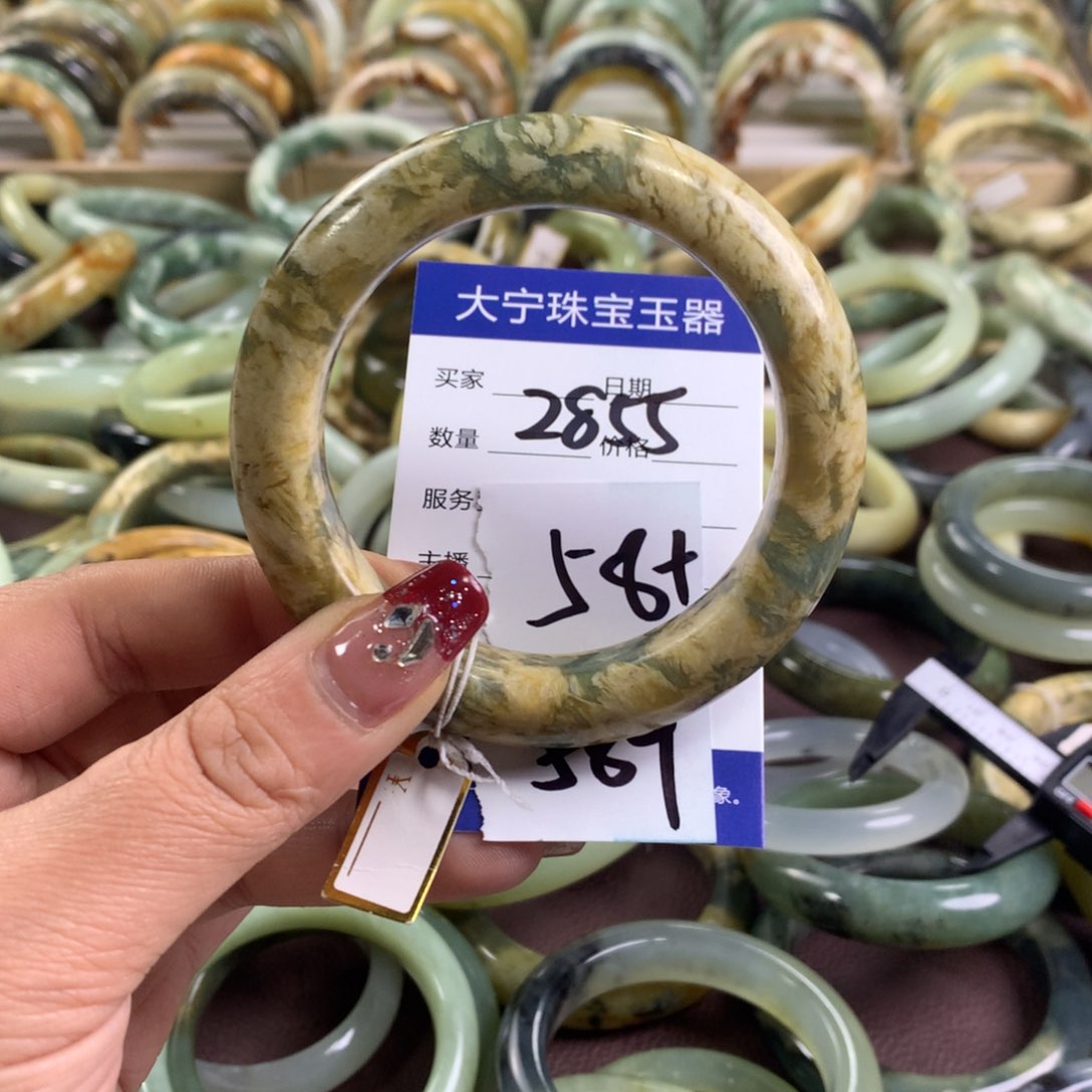 蛇纹石玉手镯未镶嵌2855