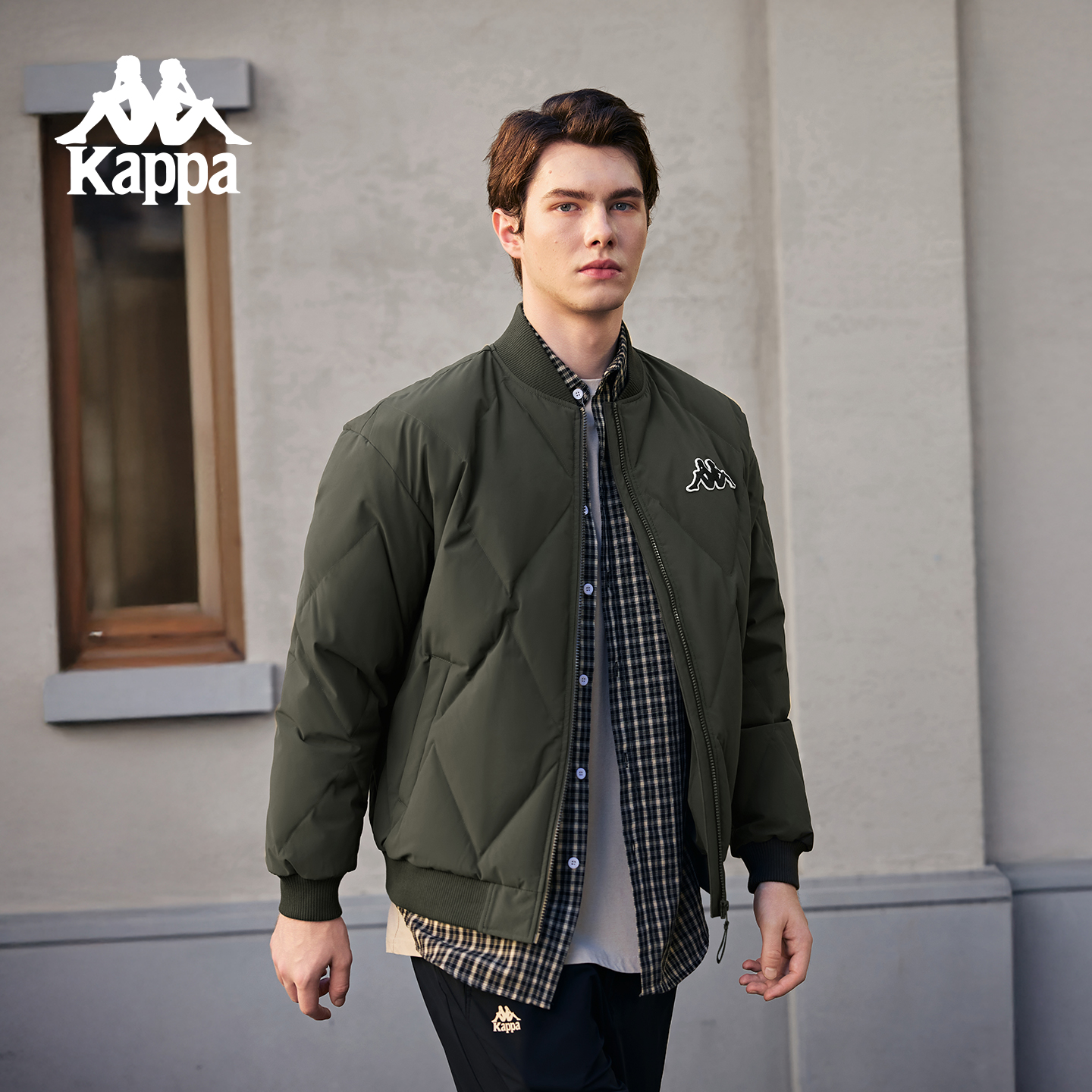 Kappa/卡帕羽绒服新款冬户外保暖夹克运动开衫外套