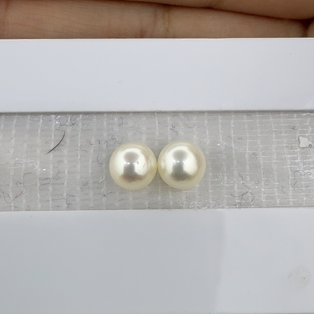 双***姐未镶嵌海水珍珠裸珠AK珠正圆6-6.5mm