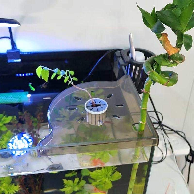 【承重耐用】鱼缸转角置物架孔雀缸免打孔收纳架鱼缸顶部支架造景