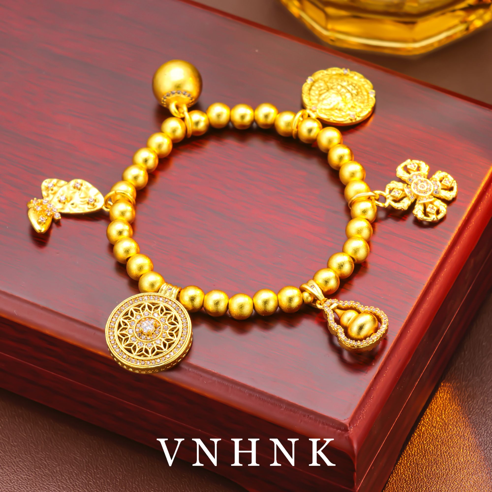 铜合金合成锆石手链 美可儿   M121 金色（6mm12mm）气质手链