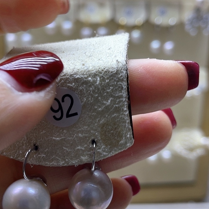 淡水珍珠耳饰银S925镶嵌