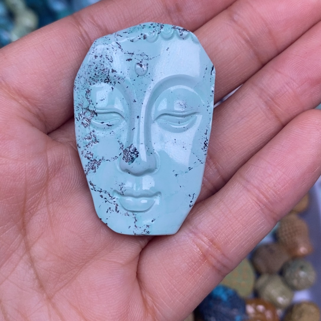 绿松石未镶嵌挂件