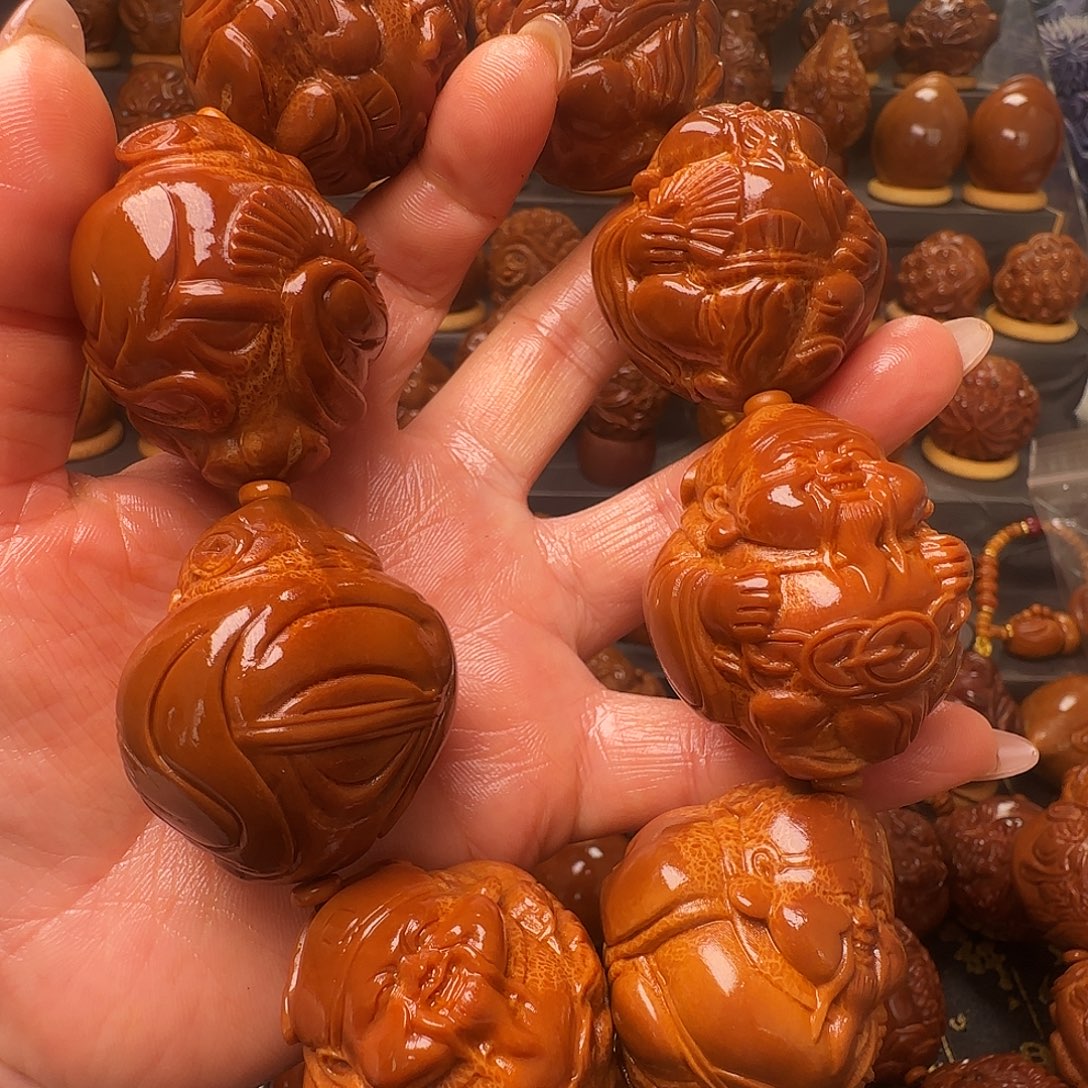 友***物橄榄核手串/手链财神3.8