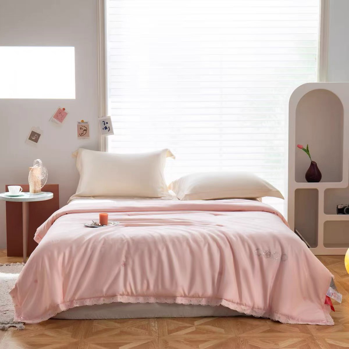 100%蚕丝被高端贡缎提花蚕丝春秋蚕丝被轻奢被子床上用品春秋被