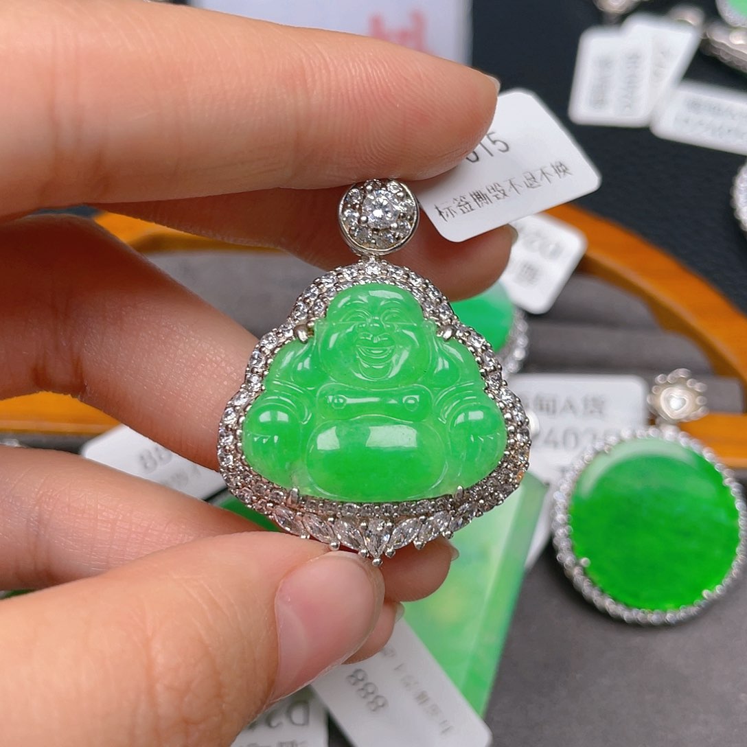 【闪购商品】翡翠吊坠(不含链)银S925镶嵌