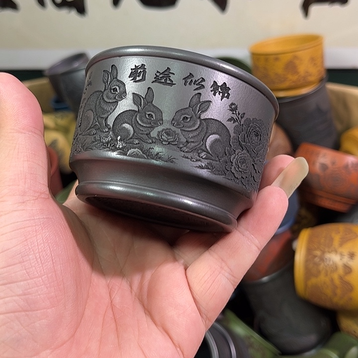 茶杯紫砂全手工紫砂主人杯 