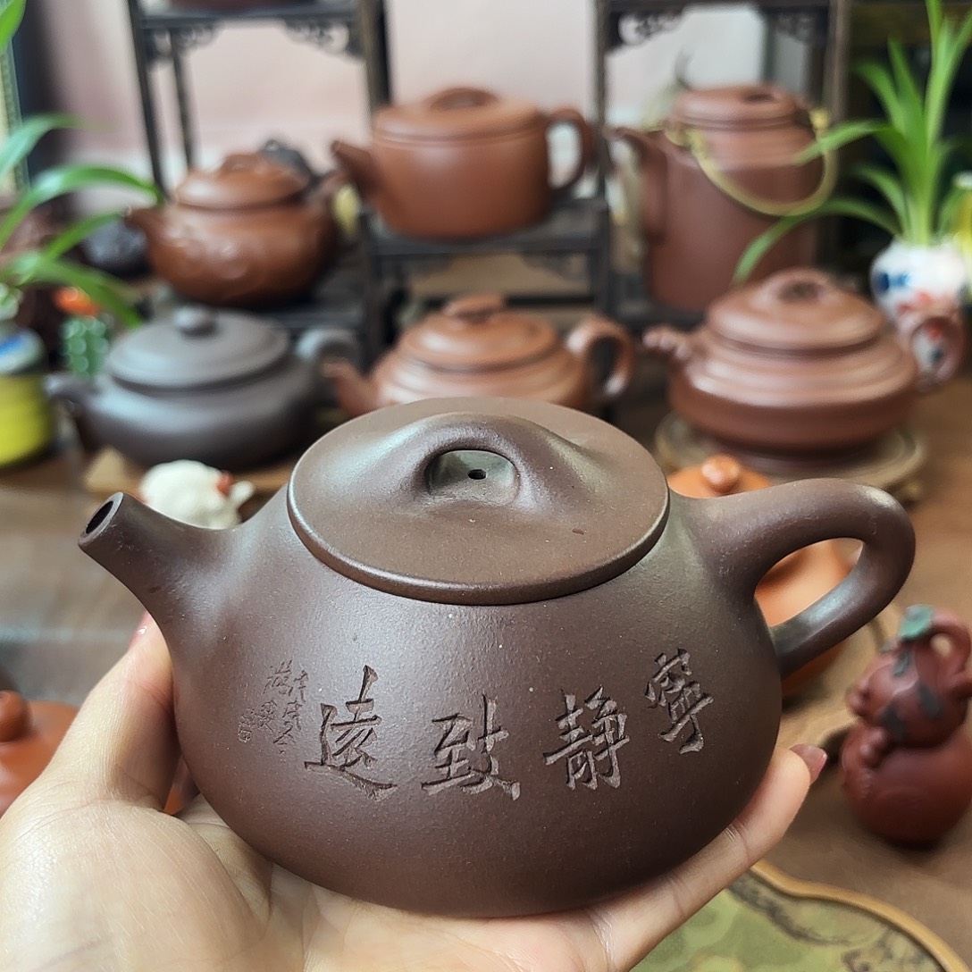 茶壶紫砂景州石瓢紫泥