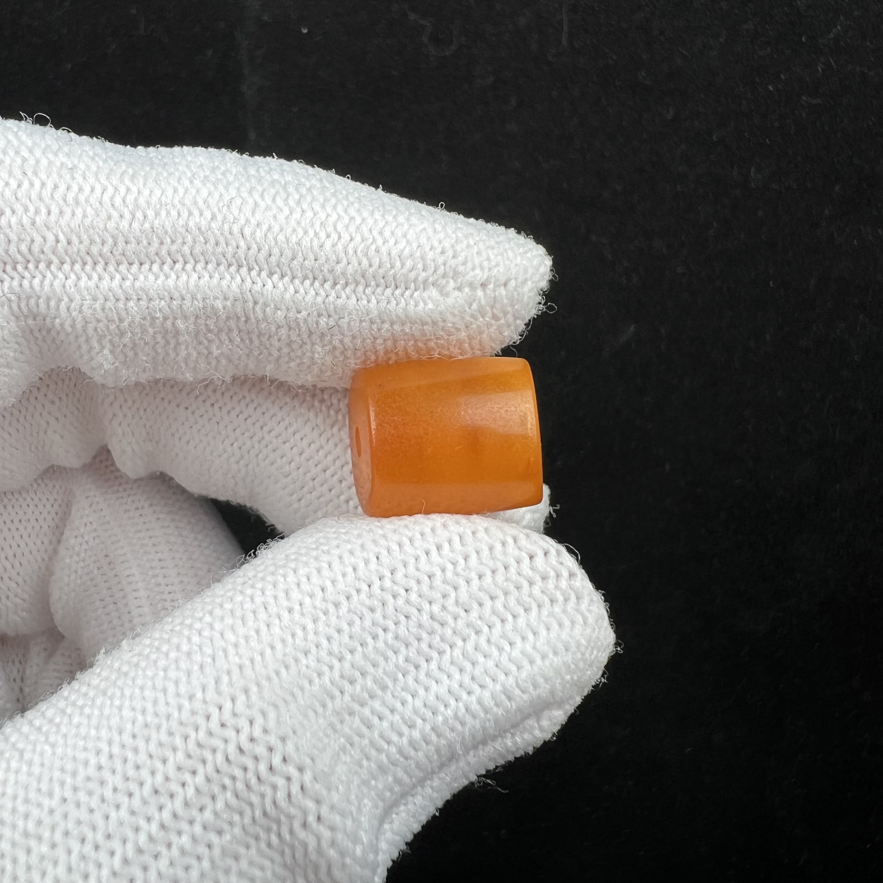 K5976天然蜜蜡老蜡马蹄珠-微瑕 11.2*13.6mm 支持复检 假一罚十
