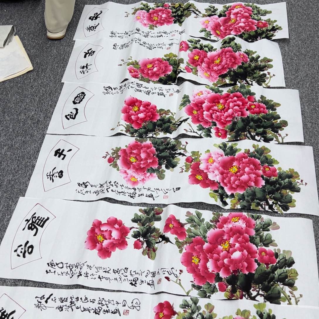 国画纯手工制作的