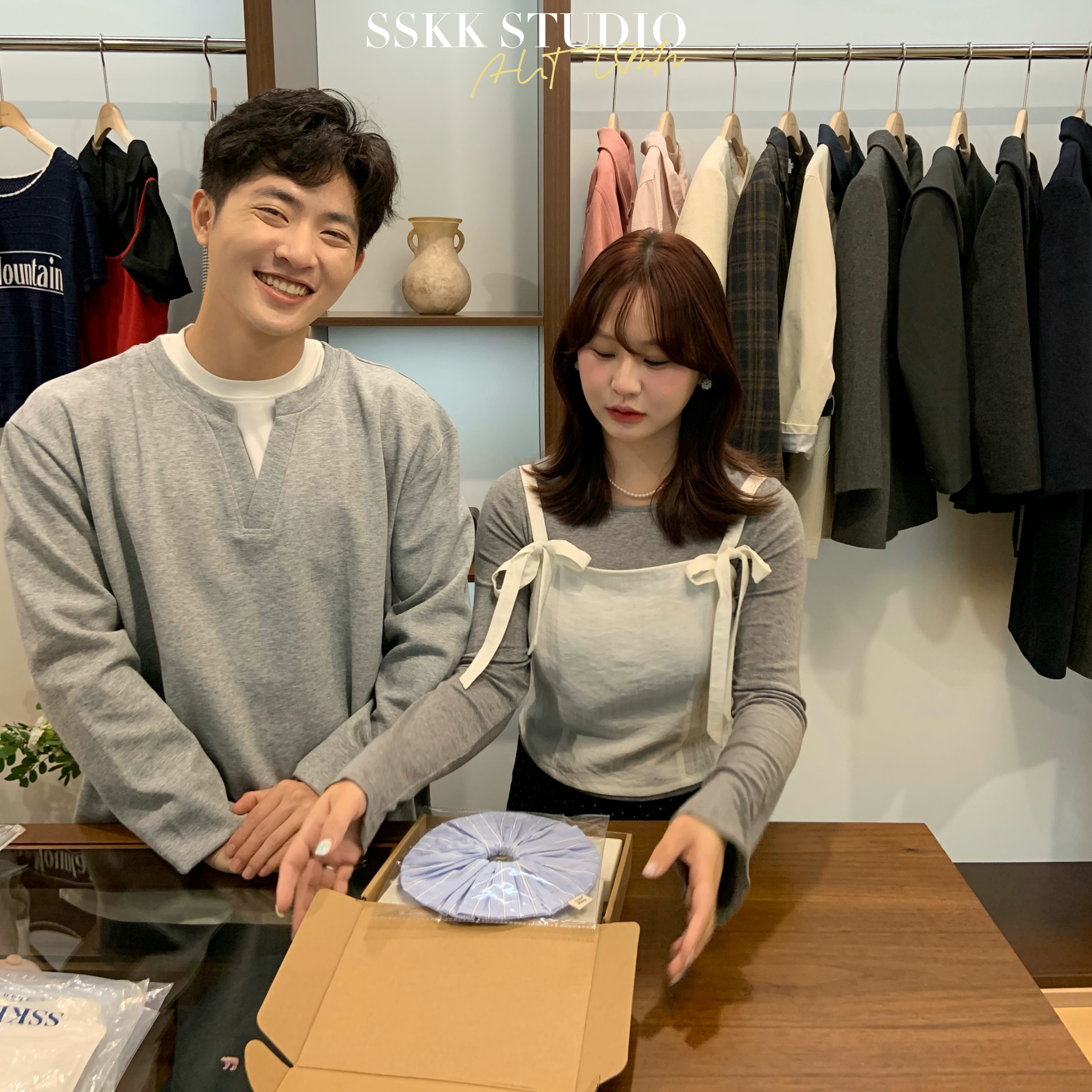 KMZY/KMZY山_山【韩女姐姐】微胖韩系早秋甜美系带背心+内搭套装女