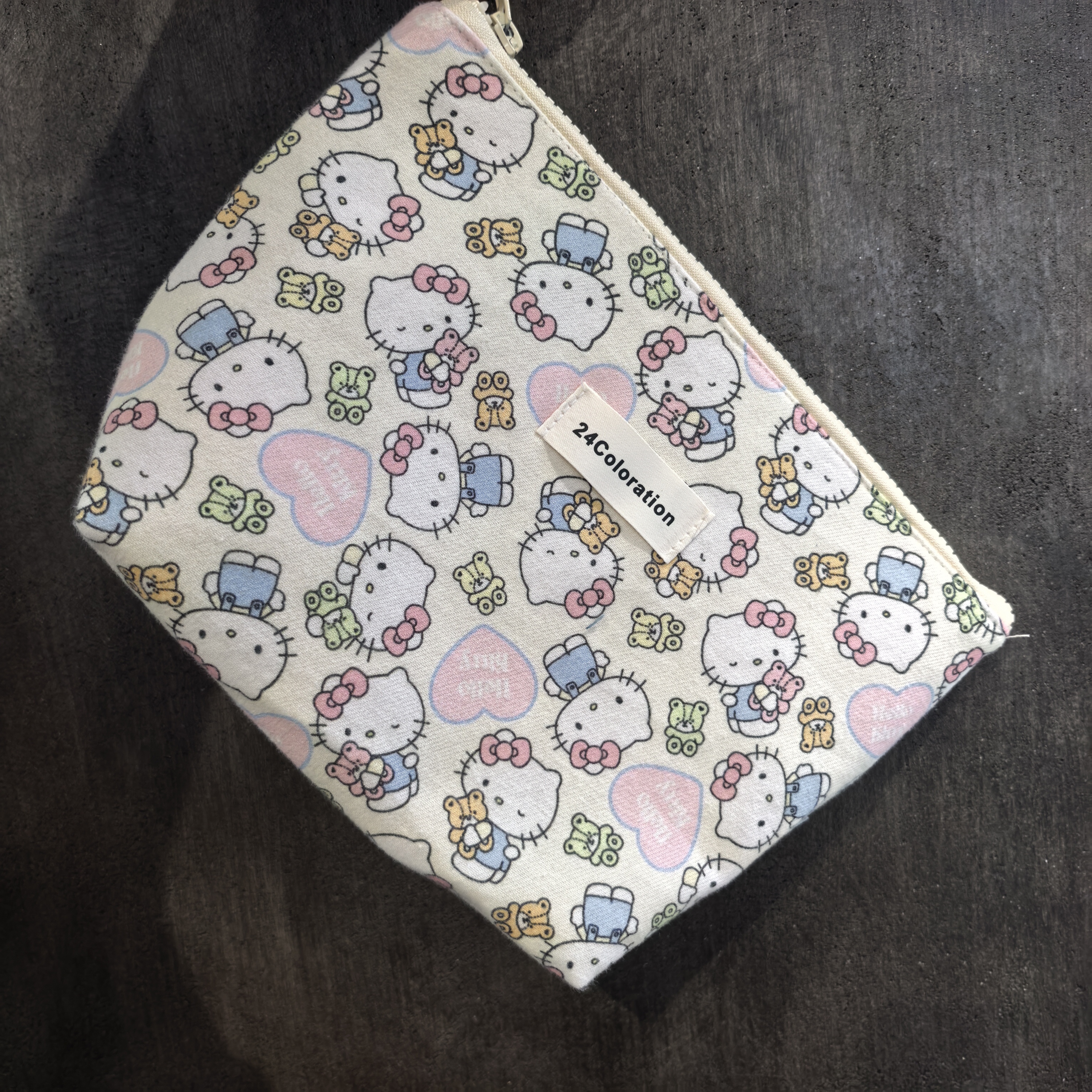 BB299粉色爱心蝴蝶结KT猫咪收纳包包