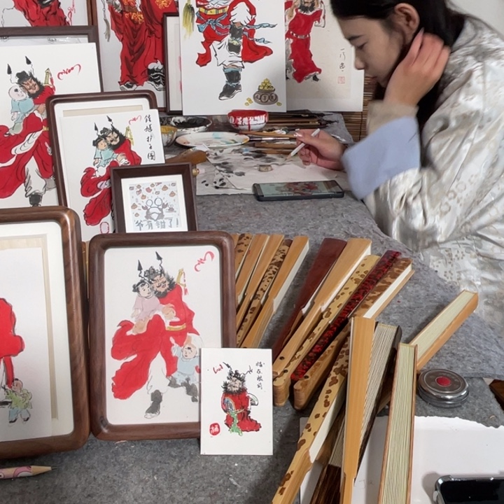 闻***鱼国画李老师李老师玉竹9.5