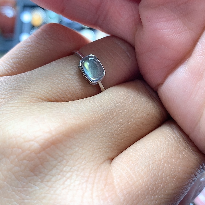 水晶水晶戒指银S925镶嵌