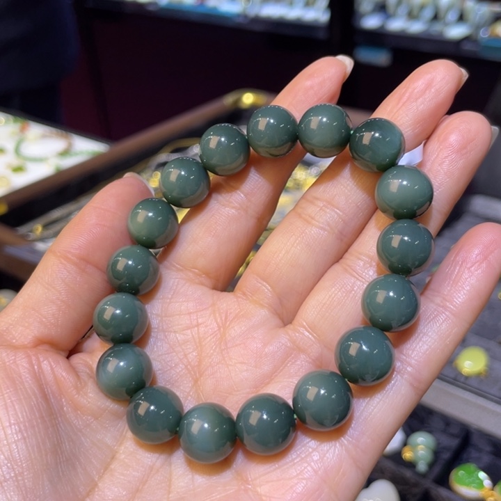 和田玉未镶嵌手串卡12