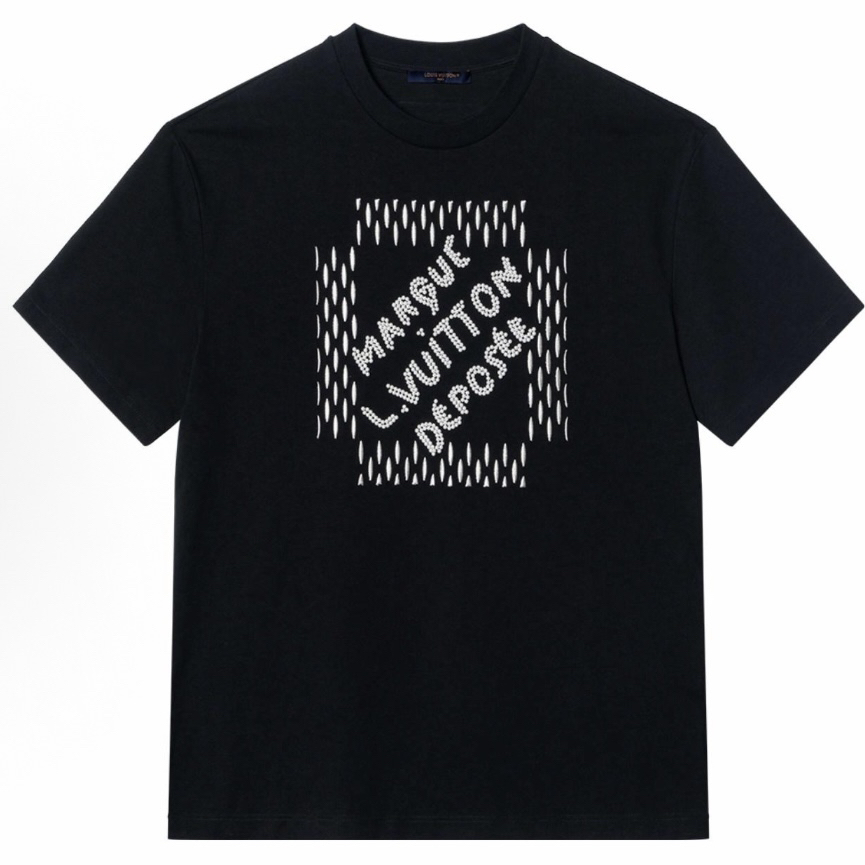 未使用 LouisVuitton/路易威登 LV黑色串珠短袖 M码 BB11523
