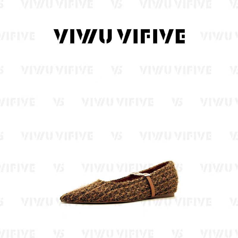 V5「金粼」2025秋上新流光风浅口法式水钻流苏尖头内增高复古单鞋女