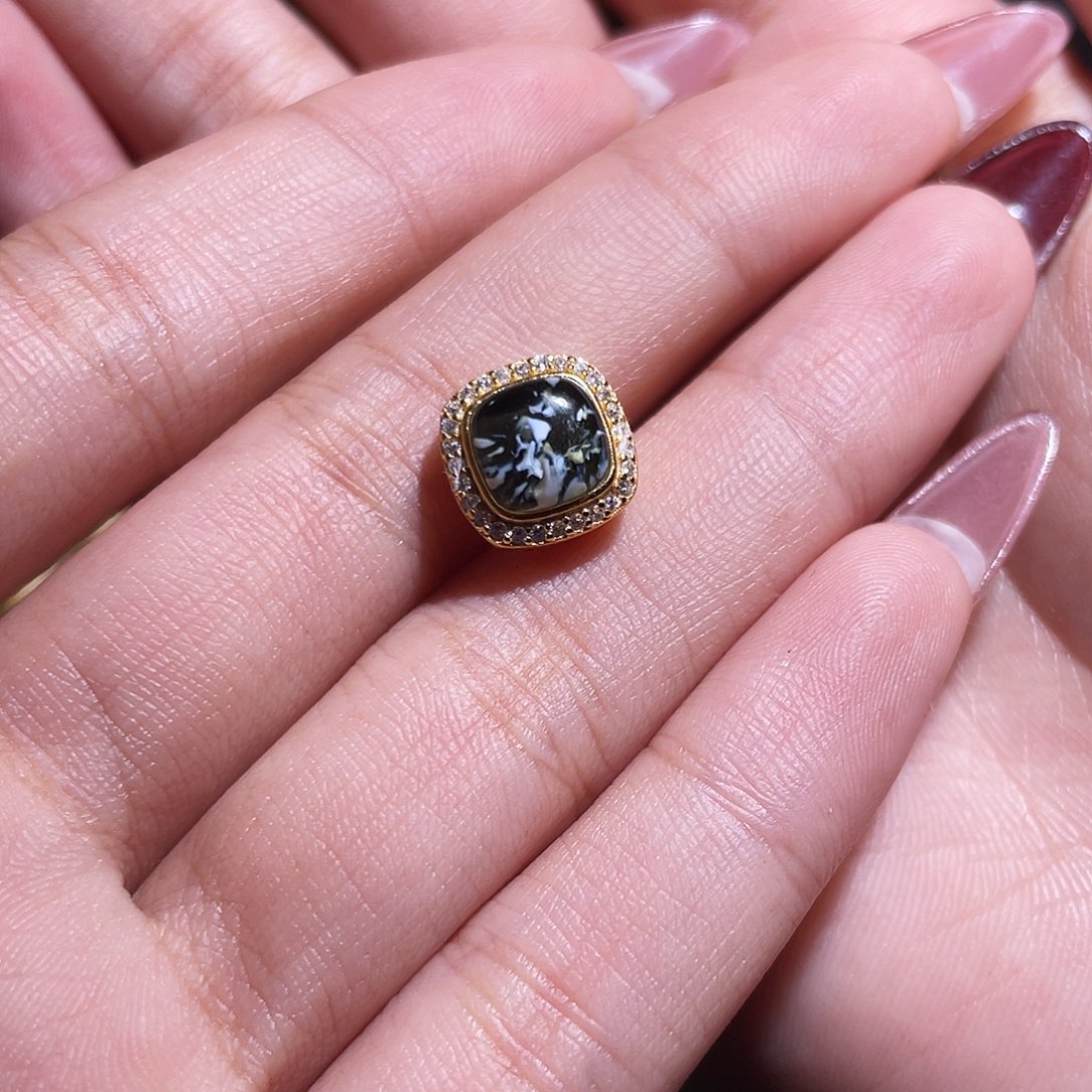 蜜蜡裸石银S925镀金镶嵌h****w福利