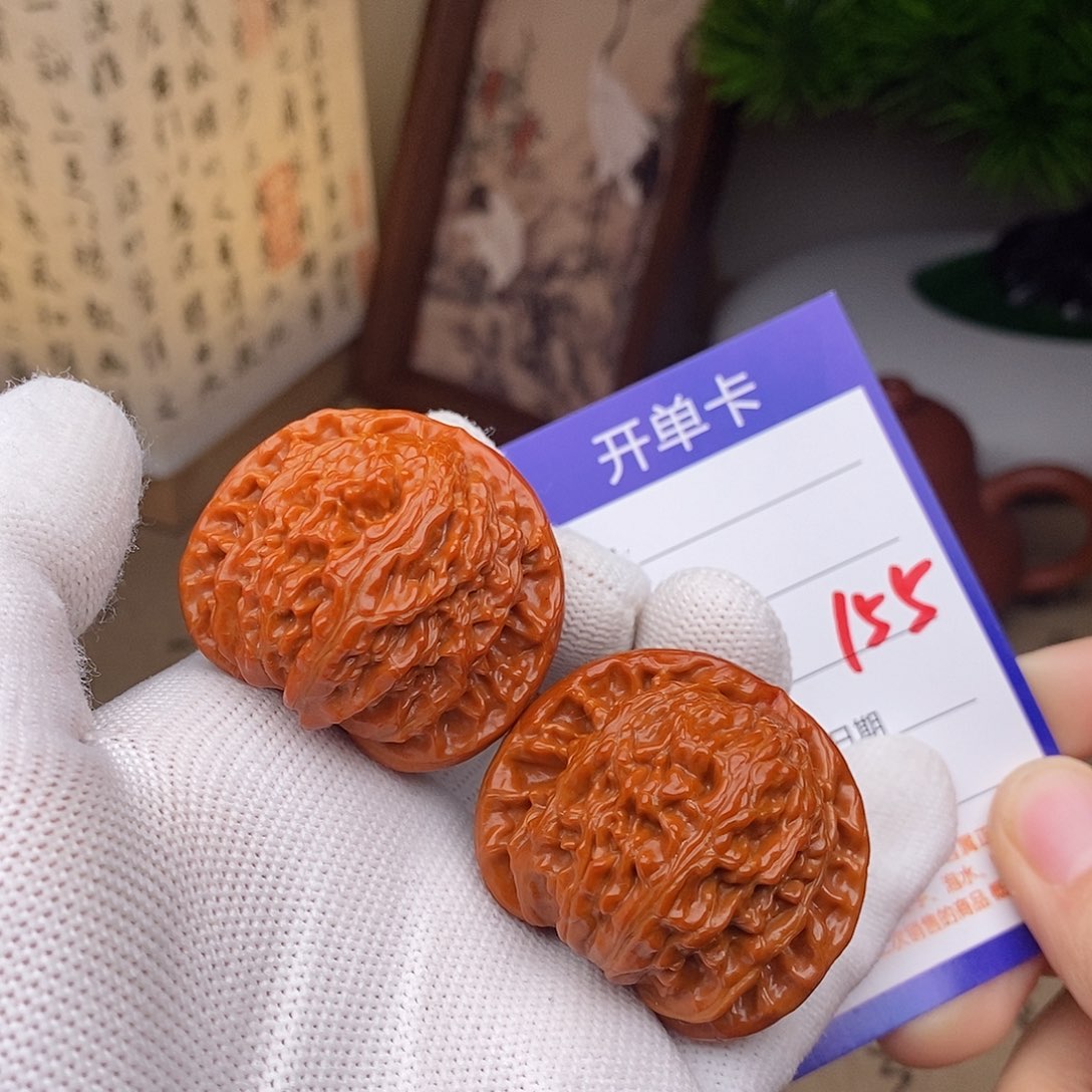 把件文玩核桃41球白155