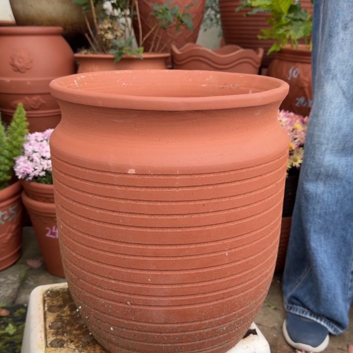 紫砂花盆口30高35宜兴紫砂 